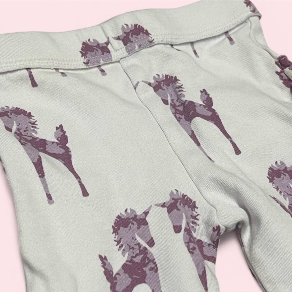 Kate Quinn 100% Cotton Ruffle Butt Leggings 6–12M | Purple Tie Dye Unicorn | EUC - Picture 2 of 4